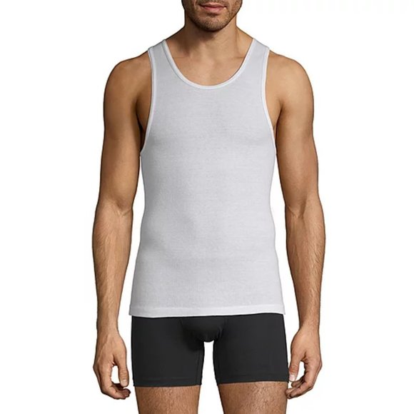 Stafford Dry + Cool Mens 4 Pack Quick Dry Tank - Picture 1 of 4